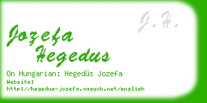jozefa hegedus business card